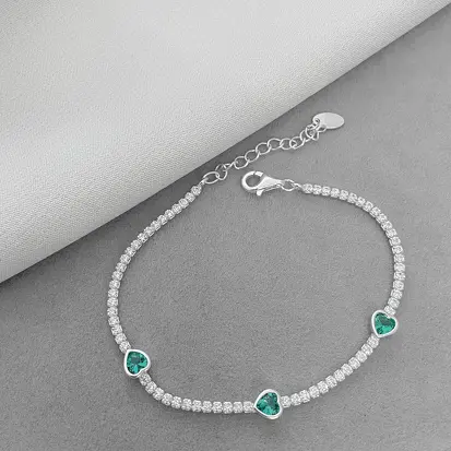 PULSEIRA RIVIERA 3 CORAÇÕES TURQUESA